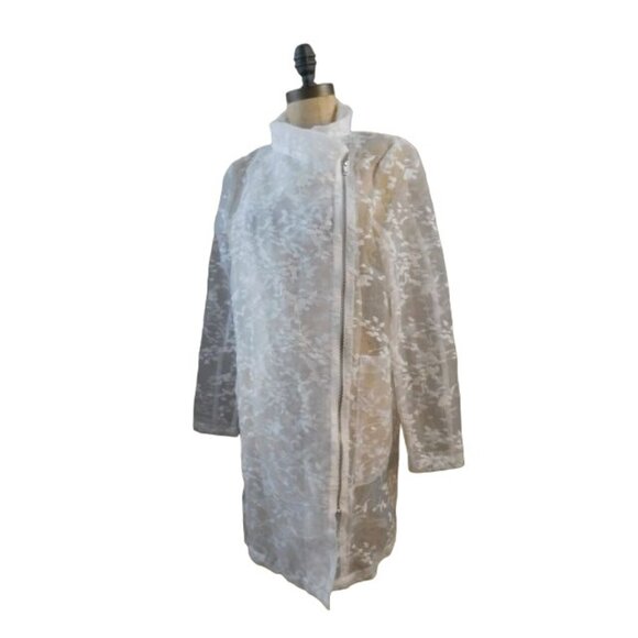 BCBGeneration BCBG Generation Size S Small Semi Sheer Lace Zip Front Jacket NEW - Picture 1 of 2